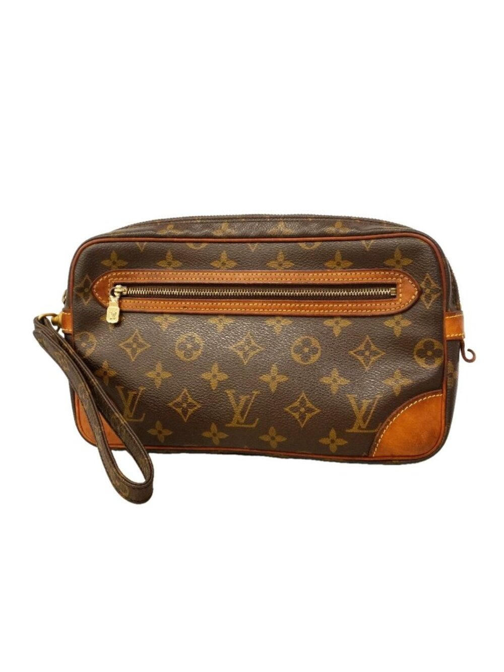 Louis Vuitton Clutch Monogram Marly Dragonne GM Brown
